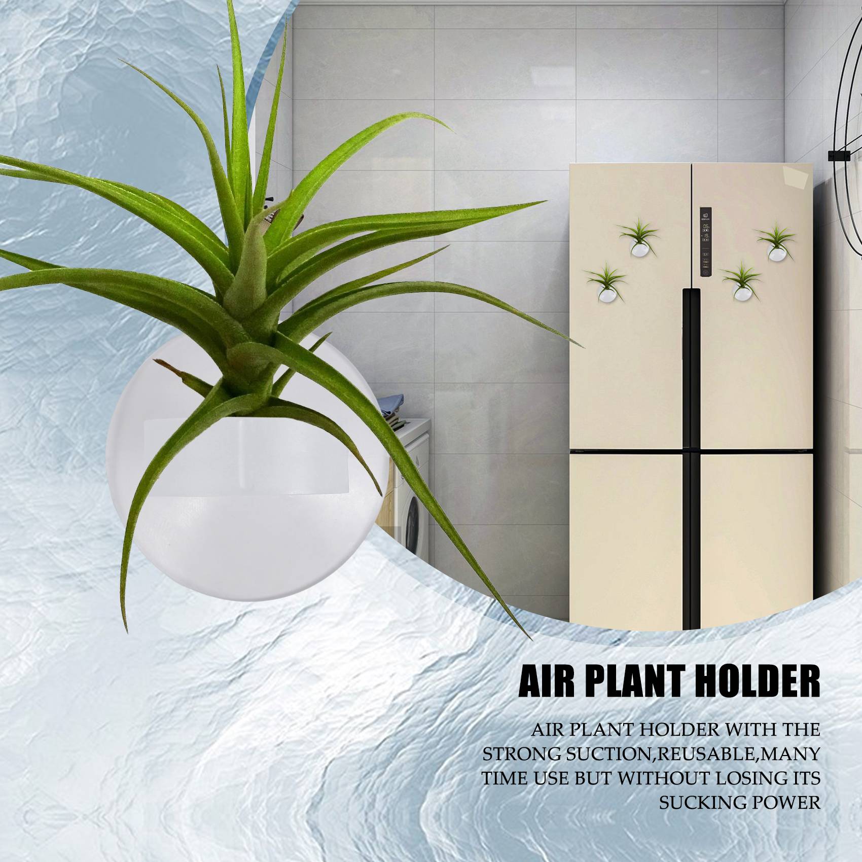 Air Plant Tillandsia - AC76-20個 エアプランツホルダー、植物鉢ティランジアホルダー エアプランツハンガー 吊り下げ用吸盤付き (植物は含まれません)