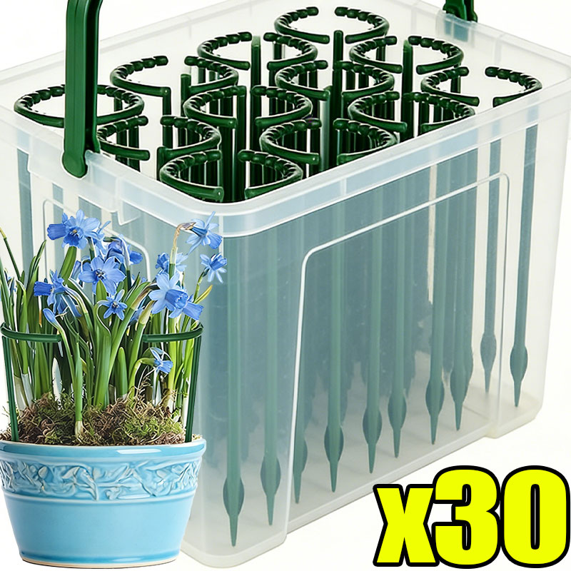 Plant Parent Tools - 30-1 個プラスチック植物サポート半円形パイルフレーム固定ロッドホルダーガーデニングアレンジメント花登山ブラケット盆栽ツール