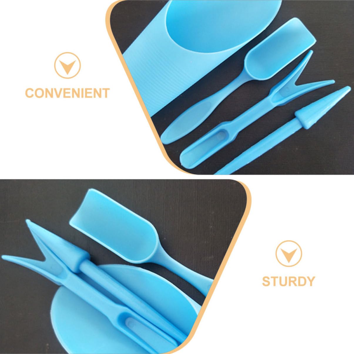 4 ピース/セット、プラスチック耐久性のあるバケツシャベル鉢 - Plant Parent Tools のレビューと価格