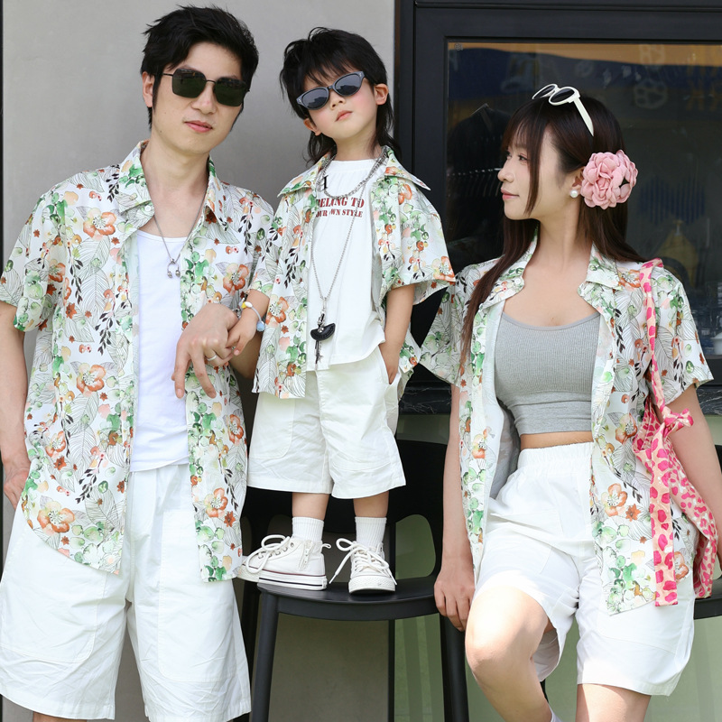 ホリデールック親子花柄シャツ家族全員休暇服父母と息子娘半袖ト - Plant Parent Clothing のレビューと価格