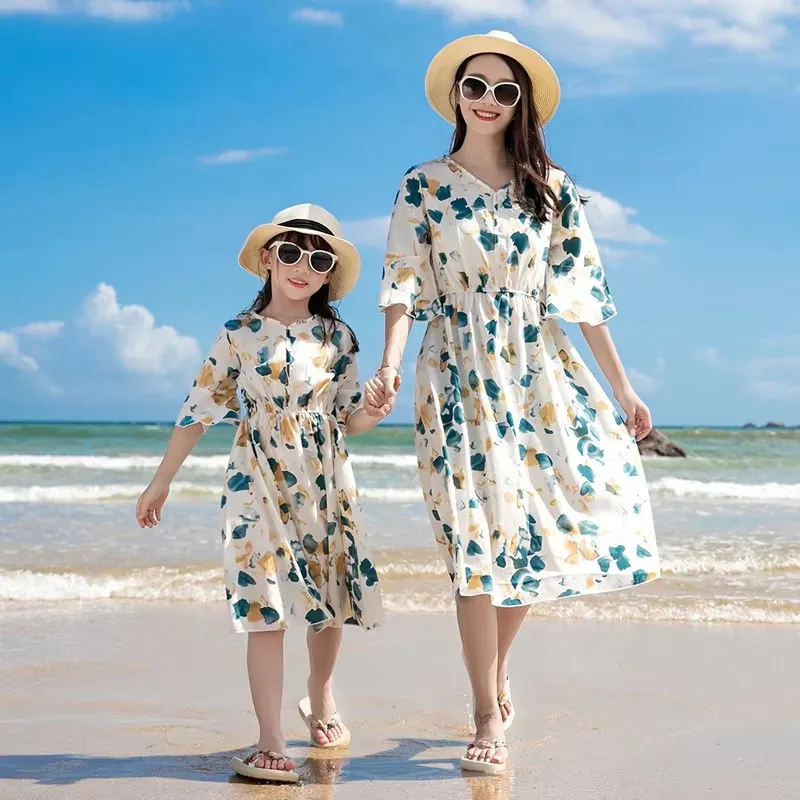 リゾート家族服親子ビーチ服ママ娘等しいドレスお父さん息子Tシ - Plant Parent Clothing のレビューと価格