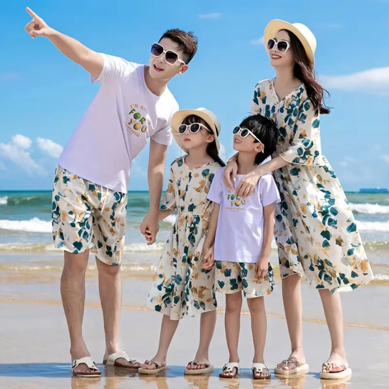 リゾート家族服親子ビーチ服ママ娘等しいドレスお父さん息子Tシ - Plant Parent Clothing のレビューと価格