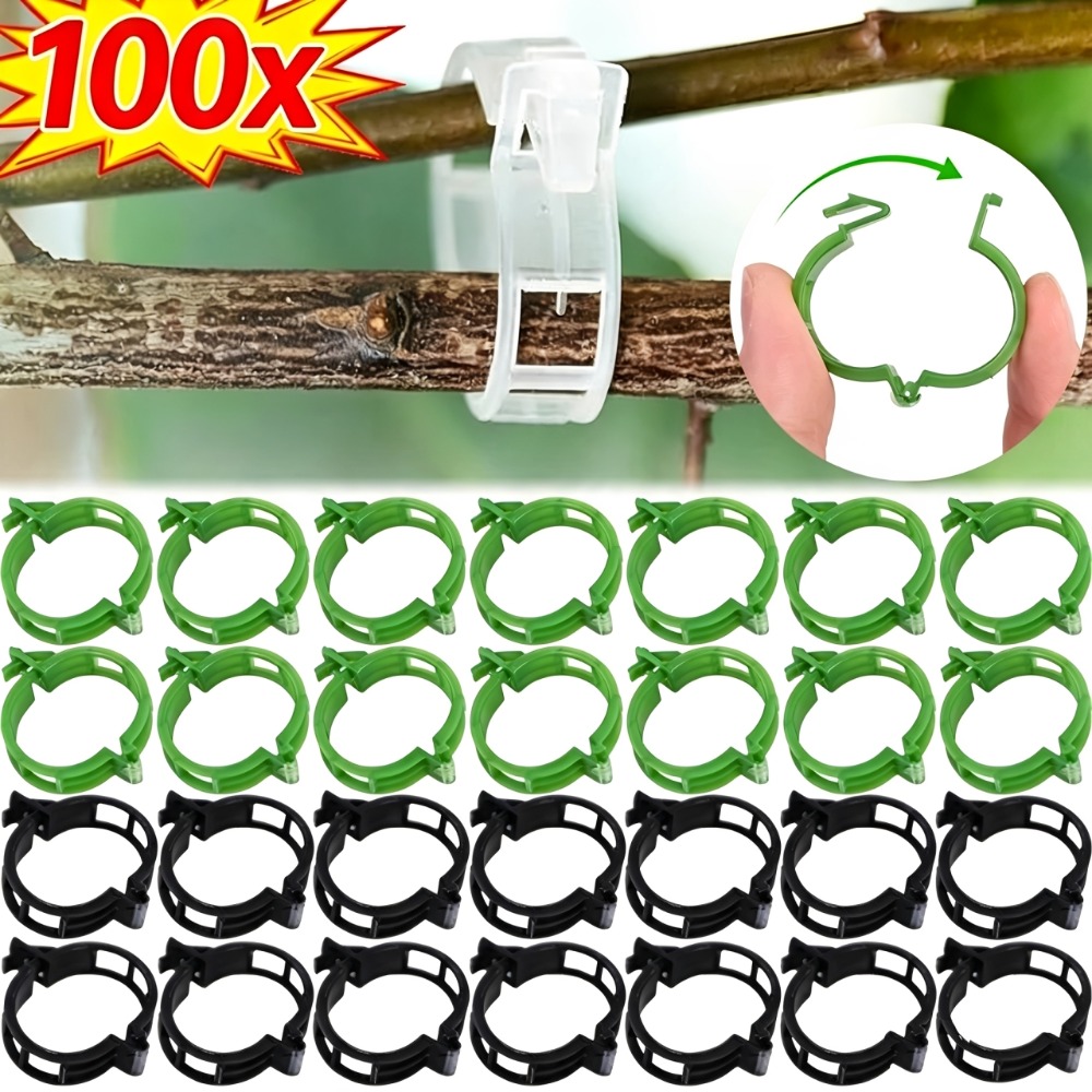 100/10 個植物サポートクリッププラスチックバックル再利 - Plant Parent Tools のレビューと価格